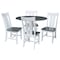 International Concepts Round 42 in. Dual Drop Leaf Dining Table with 4 Slat Back Chairs - 5 Piece Dining Set, 42 in W K05-42DP-C13-4 - alternate 1